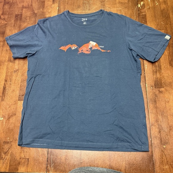 RAB Stance Tessalate Tshirt Mens 2XL Navy Blue Short Sleeve Organic Cotton Tee - Picture 1 of 5